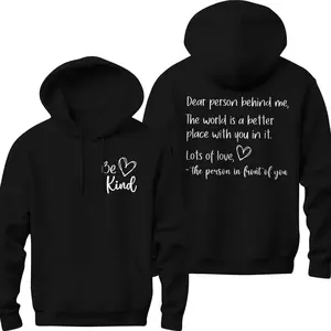 Dear Person Behind Me Hoodie Oversize Be Kind Hoodie Motivational Mental Health College Student Gift School Counselor Hoodie