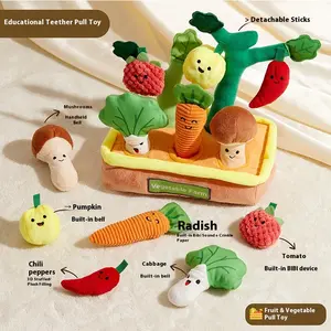 Baby Carrot Toy for Teething & Biting, Unisex Plush Sensory Teether Early Education Gift for Babies Aged 6 Months+, Safe Non-Toxic Material, Infant Toy