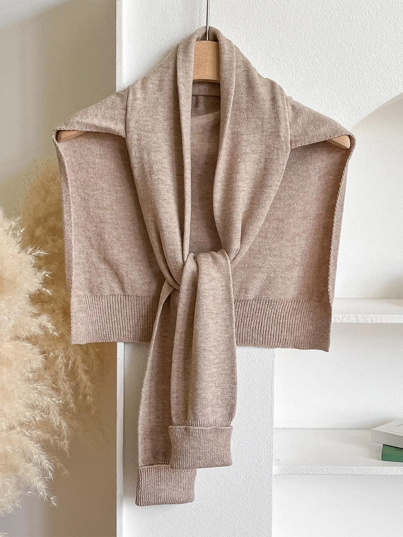 Women's Solid Color Shawl, Casual Versatile Minimalist Design Wrap Shawl for All Seasons, Fashion Accessories for Daily Wear