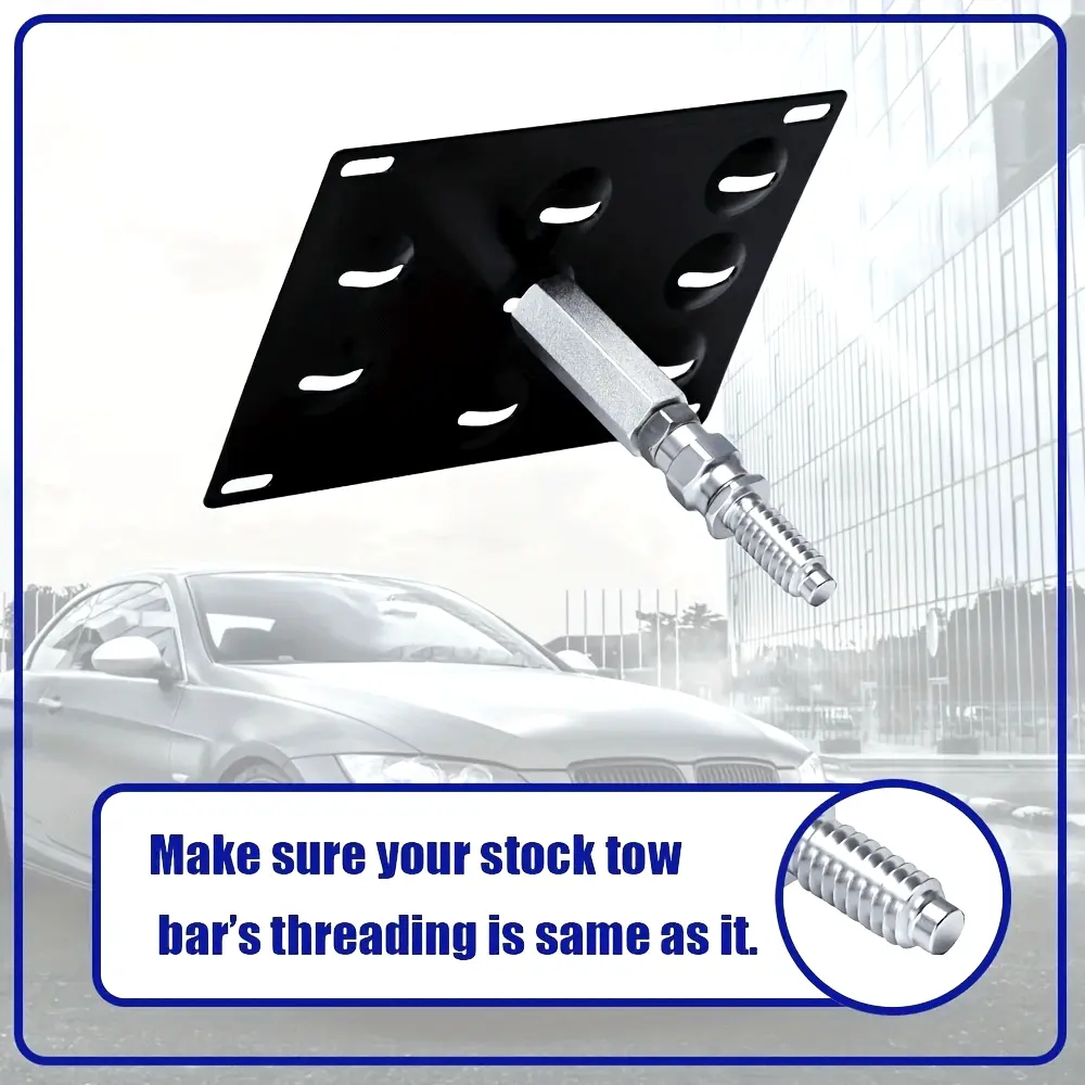 BMW License Plate Mount Front License Plate Mount BMW Accessories No Drill Front Tow Hook License Plate Holder Mount Relocator Bracket Fit For BMW E82 E88 128i 135i E39 E90 E91 E92 E93 328i 335i M3 X5 X6 E Chassis Adapter Kit - Perfect Flush Fit