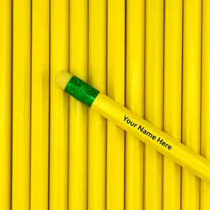 Yellow Vibrant Personalized Pencils Pack