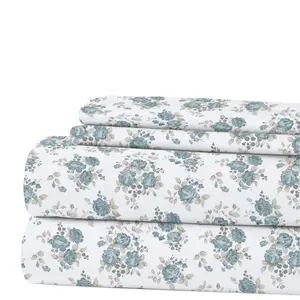 Modern Threads Printed 4-Piece Sheet Set, Forever Roses, Queen