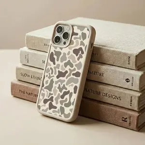 Beige and Brown Camouflage Pattern for iPhone17/17PROMAX/17PRO/16/15/14/13/12/GALAXYS21/S22/S23/S24 Celestial Eye Layered Phone Case anti-slip grip Cool trend BOBOJT1116002
