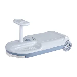 2-in-1 Toddler Electric Portable Car and On-the-Go Cleaning Mop Cart