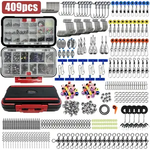 Fishing Accessories Tackle Kit, 1 Set Including Hooks, Bait & Sinkers, Durable Storage Box for Travel & Outdoor Adventures, Fishing Accessories, Fishing Gear Set