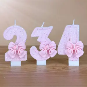 Creative Handmade Birthday Candle, Cake Decoration Numbers 0-9, Romantic Party Favors, Holiday Anniversary Cake Candles