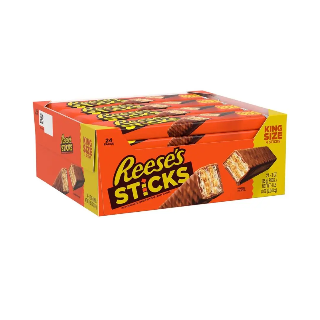 REESE’S Sticks Chocolate Snack – King Size, 3 oz, 24-Pack