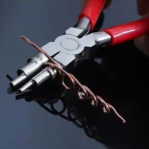 Carbon Steel Jewelry Pliers Round Mouth Fine Tip Tweezers for 3 People DIY Ring Metal Circle Jewelry Making Tools Manual Tool