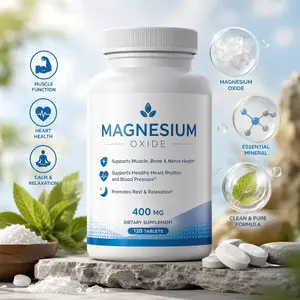 Magnesium 400mg [High Potency] Supplement – Magnesium Oxide for Immune Support, Muscle Recovery, Leg Cramps and Relaxation 120 Tablets