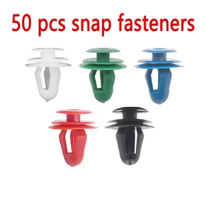 50 Universal Car Mount Clips, Car Door Panel Clamps, Fasteners, 9mm Hole, Interior Door Panel Retainers, Rivets