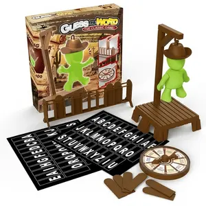 Family Party Icebreaker Game, 2 Players or More, Fun Challenge, Includes Hanged Man Model and Letter Cards, Learning & Entertainment, Family Board Games, Hangman Board Game