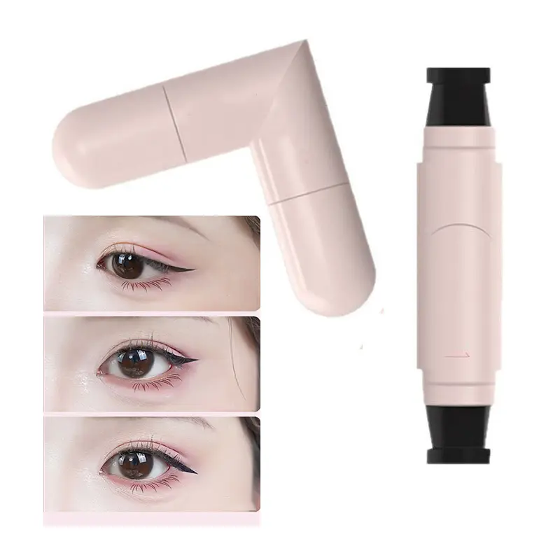 Youth Double-Ended Eyeliner Stamp Pen, Waterproof & Smudge-Proof Liquid Cosmetic with 1-Stamp Precise Line Shaping, Regular Edition Without Harmful Additives, Easy Makeup Tool for Beginners