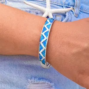Opal Aztec Hoop Bracelet