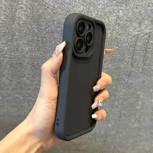 Solid Color Matte Soft Phone Case - Mobile Phone Case Transparent White Black for Men Women for iPhone 17 Phone Case 16 15 14/ iPhone 13 Phone case /12 11 XS XR X  Mini Plus Pro Max SE & Galaxy S26 Ultra,Shockproof Protection.