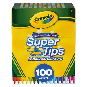 Crayola Super Tips Marker Set (100ct), Fine Point Washable Markers, Drawing Markers for Kids & Adults, Great for Thick & Thin Lines