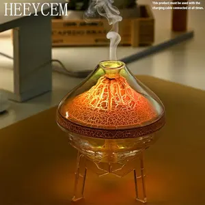 Colorful Volcano Humidifier, USB Humidifier – Colorful Gradient LED, Cool Mist Air Purifier, Nano Mist Moisturizing, suitable for bedroom, living room or office, perfect as a holiday, New Year, or Christmas gift.
