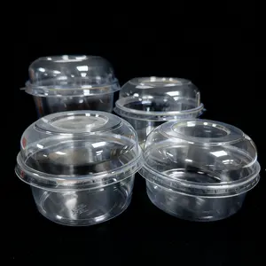 50pcs, Disposable Plastic Bowl Takeaway Packing Box, Disposable Bowls, Crystal Clear Ice Cream Cups Without Lids, Plastic Pudding Cups, Perfect for Desserts, Cakes, Ice Cream, and Cupcakes! Party Supplies