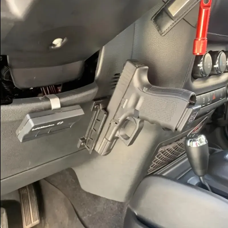 Magnetic Holster Mount for Car, Quick Draw Hidden Holder, Car Interior Wall Bracket for Vehicle Console & Desk Use