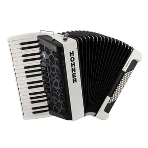 Hohner Bravo III 72 Accordion, Day - MyColor/Pure White (BR72-PW)