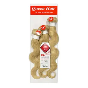 Queen Hair Unprocessed Brazilian Virgin Remy Human Hair Bundle Hair Weave 12A Body Wave 3Pcs