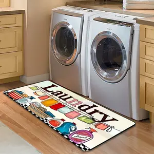 1 piece of colorful octopus color drying rack long laundry floor mat, non-slip and washable, suitable for entrance, aisle, corridor, bathroom, kitchen, laundry, indoor door, home decoration, room decoration, bathroom, bathroom, bathroom Household Items