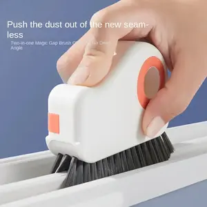 2-in-1 window track cleaning brush - detachable threshold and window sill cleaning brush, glass corner cleaning brush, non rechargeable plastic window sill brush, suitable for living room, bedroom, kitchen, Window Cleaning Tool, Ergonomic design