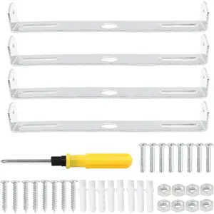 4 Packs 4.5 Inch Ceiling Light Crossbar Mounting Bracket Light Fixture Mounting Plate Square Wall Mounting Kit for Chandelier Outdoor Lamp