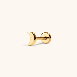 Moon Push Pin Flat Back Earring