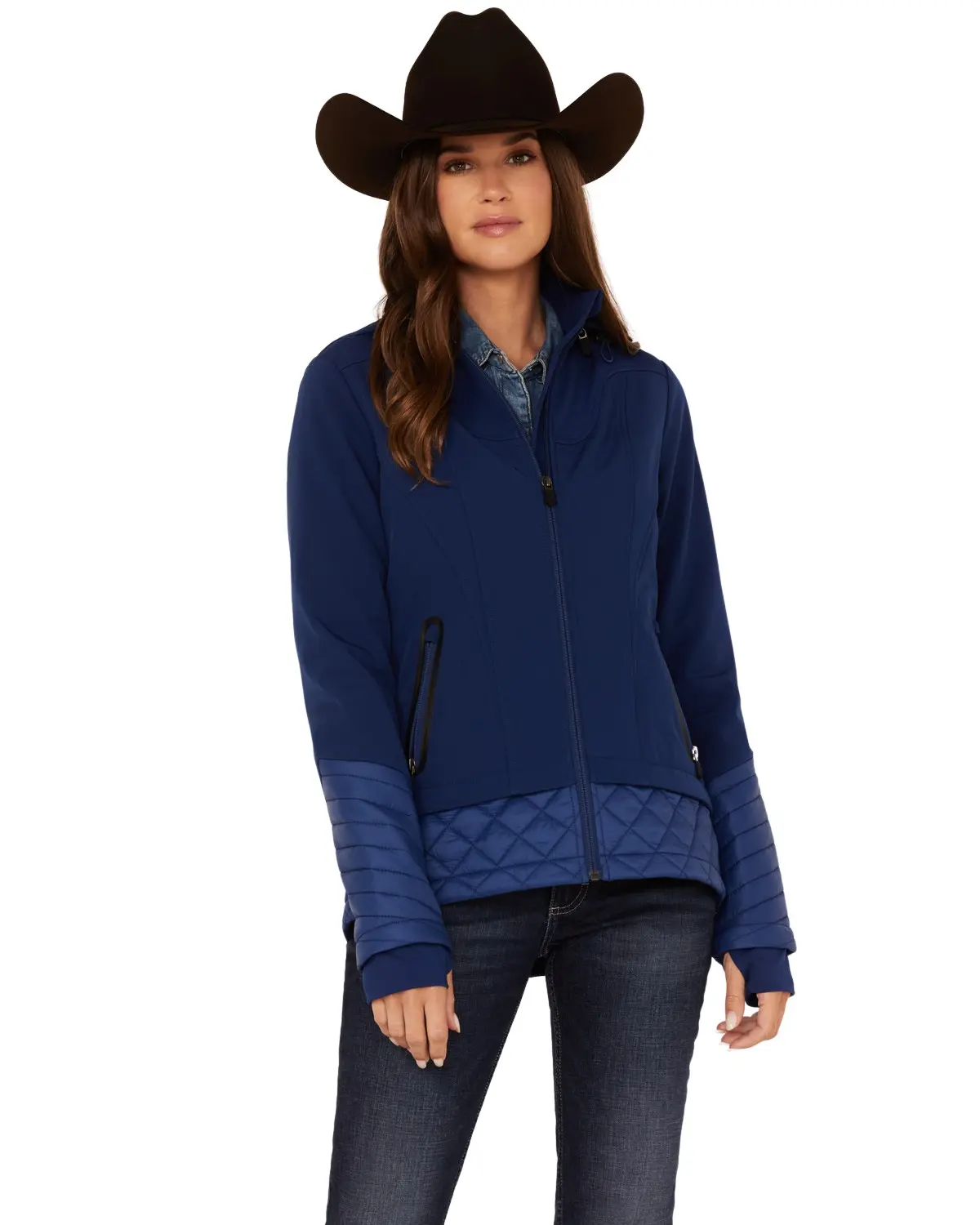 Rank 45 Women's 45&Reg; Women'S Seliana Hooded Hybrid Softshell Jacket - Rwfa22o18-Blu