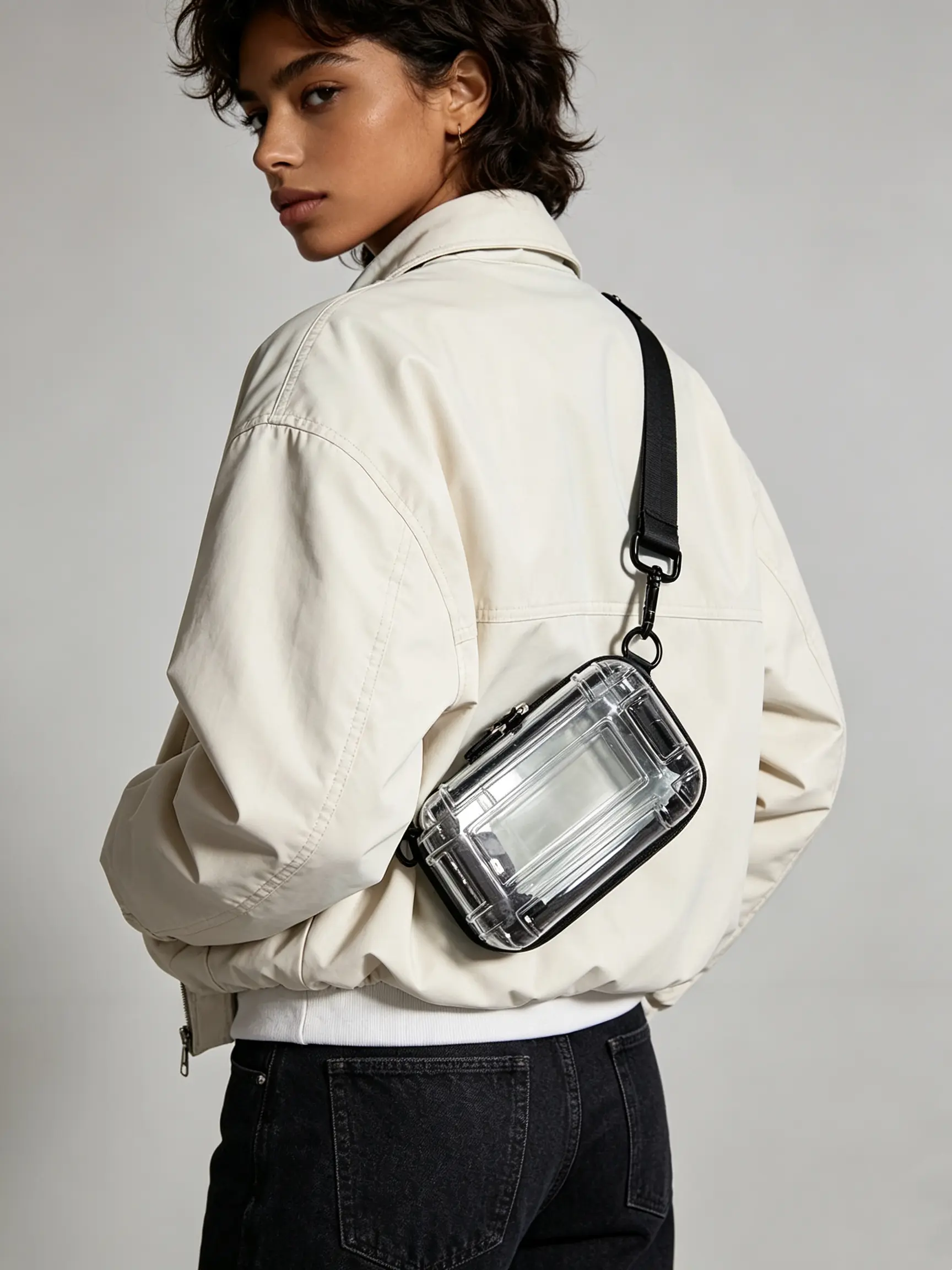 Upgrade Alikpop Hard Shell Clear Crossbody Bag, Stadium Approved Transparent PVC Shoulder Bag, Small Waterproof See-Through Sling Bag with Adjustable Strap for Concerts & Daily Use