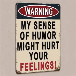 Vintage Slogan Sign, 1 Set Funny Sarcastic Sign for Garage Man Cave Offices, Iron Construction Personalized Sign, Humor Wall Art for Home Decor, Signage, Decoration Items, Vintage Plaque Decor