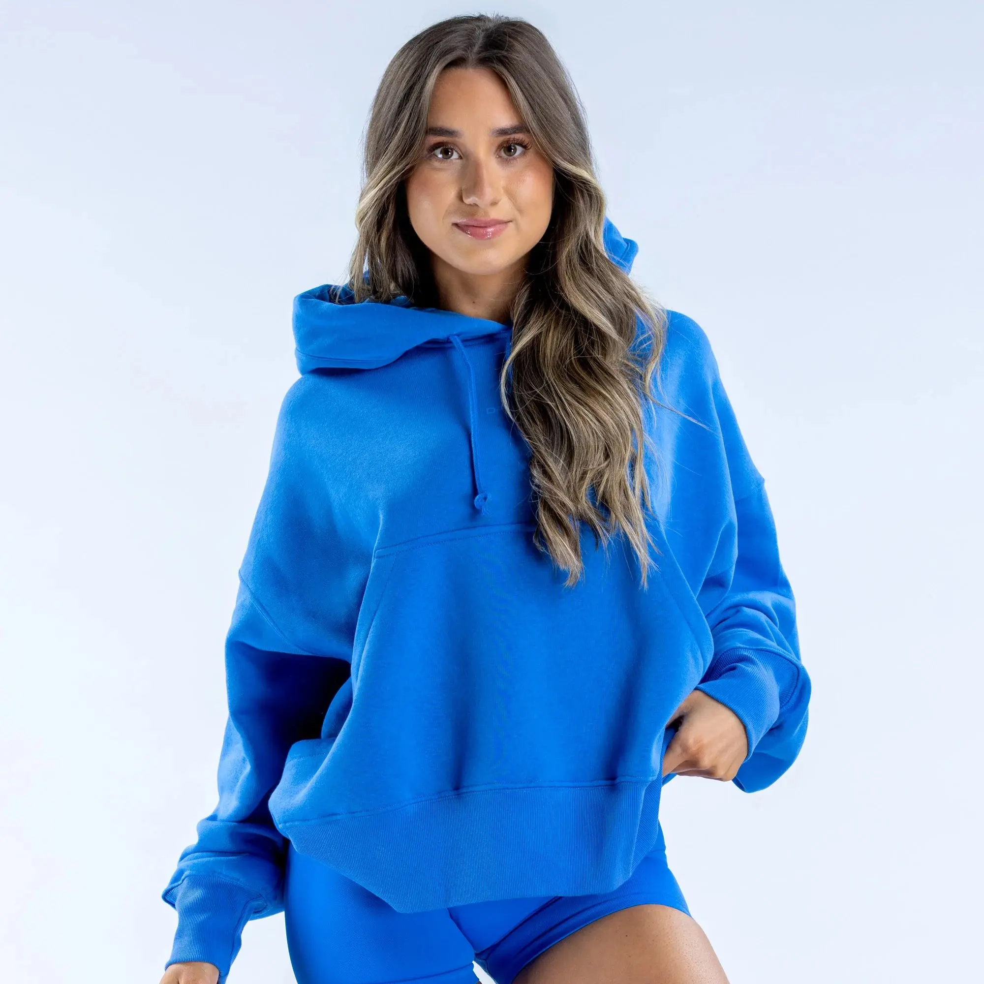 (FULL LOGO) DFYNE Signature Hoodie - Women's Fit-Focused Top with Pocket for Casual Wear