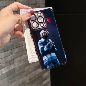 C-Chris B-Brown American Rapper Smartphone Casing, Cellphone Handheld Accessories - Shockproof Transparent Soft Back Cover Compatible with iPhone 17,16,15,14,13,12,11, Pro, Max, Air, Plus