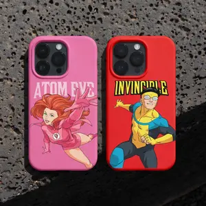 Invincible x Atom Eve Couple Gift Dual Hero Glossy Tough Case Polucarbonate - Ultra Durable iPhone Cover, Men Gift