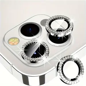 Sparkling diamond lens protector, for iPhone 17/16/15/14/13 Pro / Pro Max and 16E. Diamond-encrusted lens protector, won't affect night shooting, a stylish unisex accessory.
