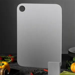 1pc Durable Stainless Steel Cutting Board for Effortless Chopping and Slicing