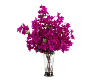Nearly Natural 30" Bougainvillea Arrangement inGlass Vase
