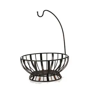 Mikasa Gourmet Basics Stripe Fruit Basket with Banana Hook