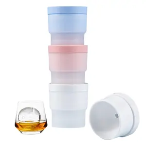 Ice Ball Maker Set of 3 2.5 Inch Ice Spheres Mold Round Ball ice Cube Mold for Whiskey Cocktails Juice Beverages Bourbon