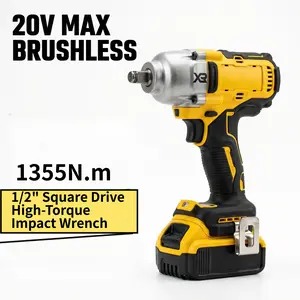 DCF900 20V MAX XR 1/2" High Torque  Wrench with Hog Ring Anvil, 1,400 ft-lbs (1898Nm) Breakaway Torque, 3-Speed Brushless Cordless  Gun, DCF900 Impact