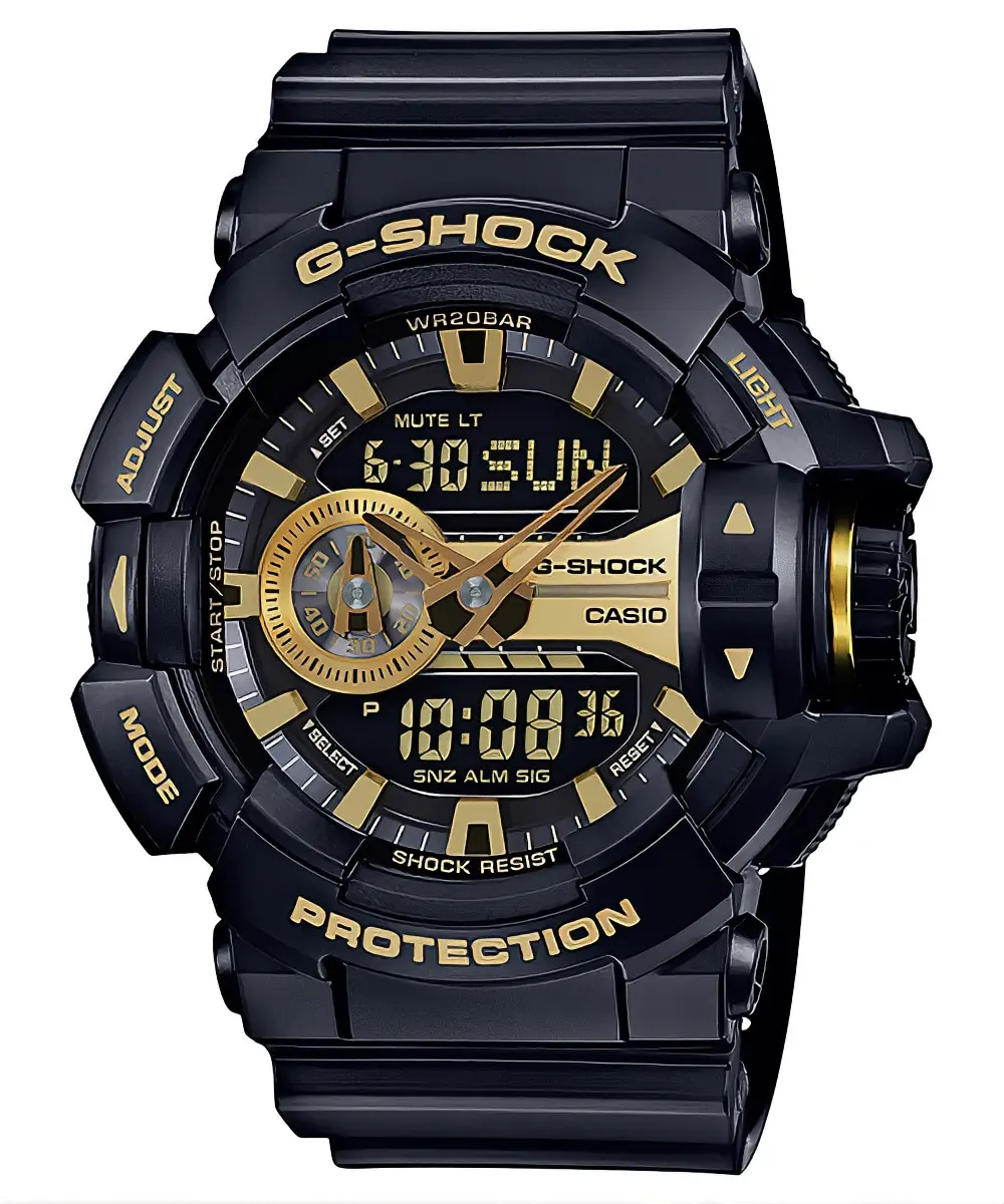 Casio G-Shock GA-400GB-1A9 Men's XL Analog-Digital Sport Watch Shock Resistant 200M Water Resistant Black & Gold