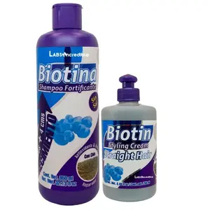 LABS Incredible Biotin/Chia Shampoo & Hair Cream Combo 32oz 950ml Fortifying Antioxidant Repairing Daily Cleansing for Straight Hair