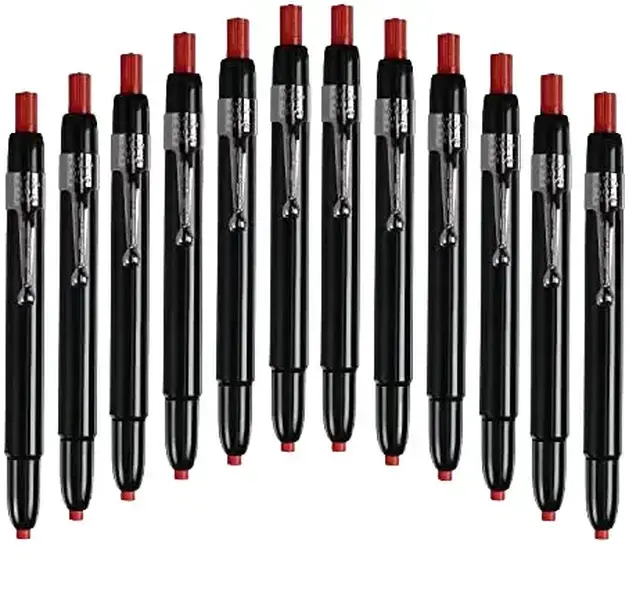 Listo 1620 - Box of 12 - RED COLOR - China Markers/Grease Pencils/China Marking Pencils/Wax Pencils