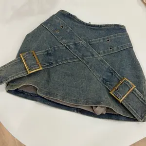 Cassidy Buckle Skirt Denim