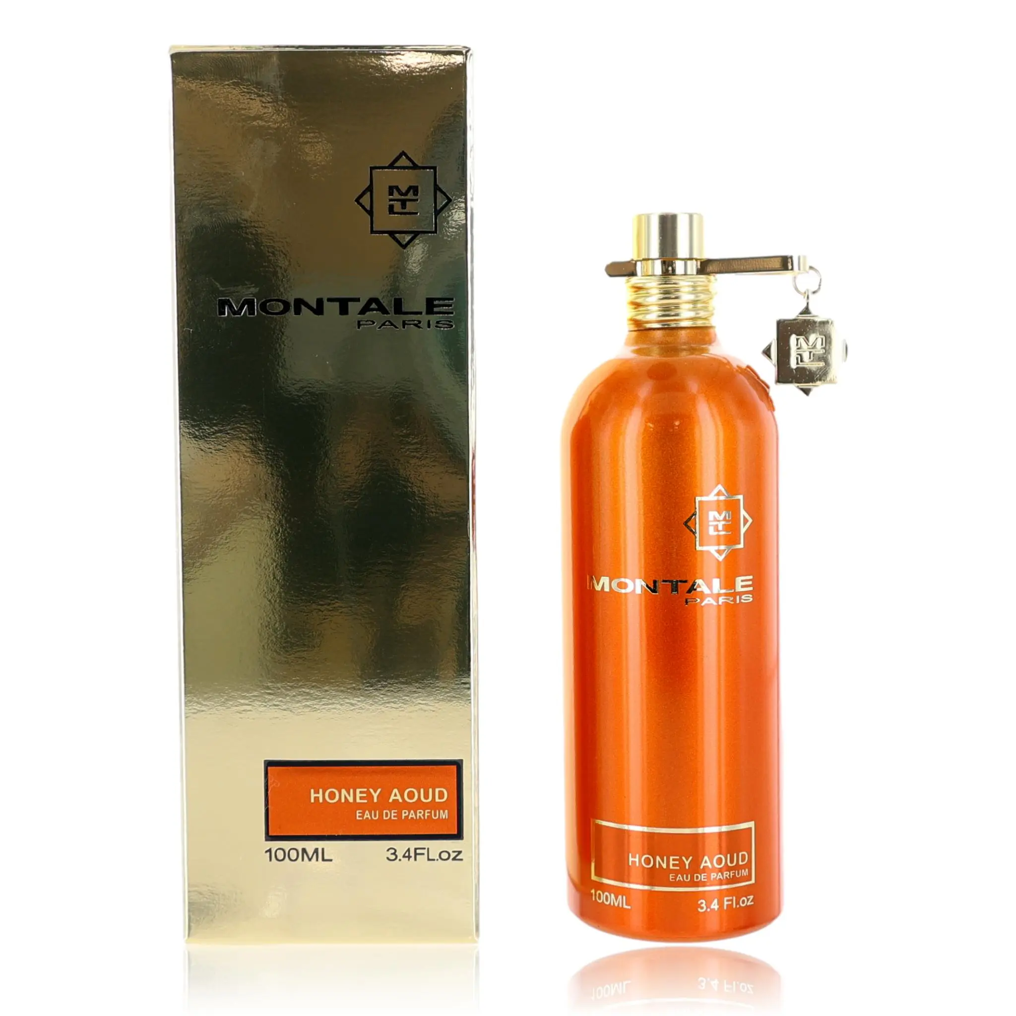 Montale Honey Aoud Unisex Oriental Floral Sweet Spice EDP Spray - 3.4 fl oz Spray Bottle, Spicy, Vanilla, 3.0-5.9 Fl. Oz. Unisex Fragrance