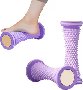 Plantar Fasciitis Relief Massager - Acupressure Foot Therapy Tool for Neuropathy Pain - Deep Tissue Trigger Point Massage Body Care Lymphatic Drainage Roller Grey