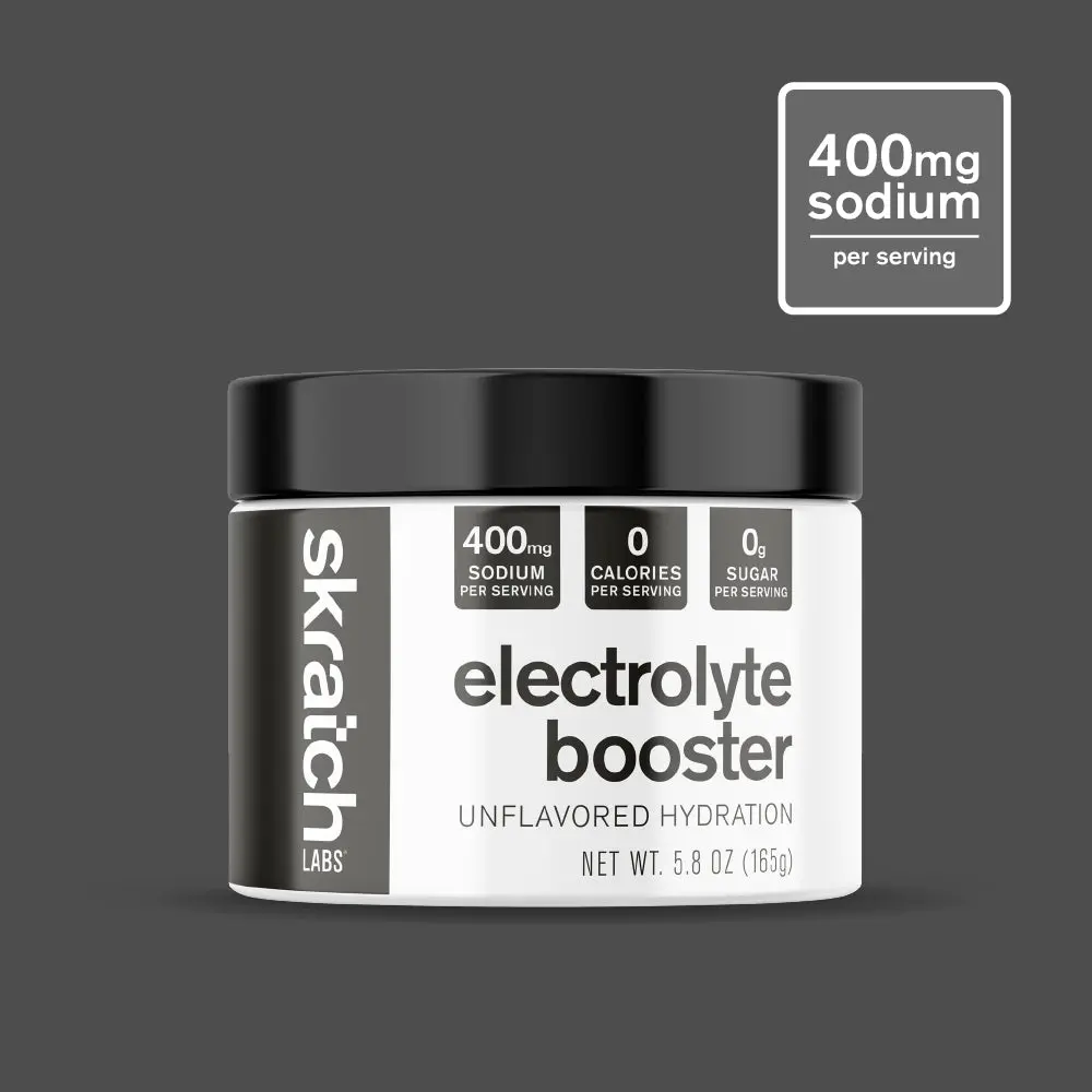 Skratch Labs Electrolyte Booster 400mg Sodium Unflavored Hydration Supplement for Fitness & Healthcare Drinks 0 Calories 0 Sugar Dietary Edible