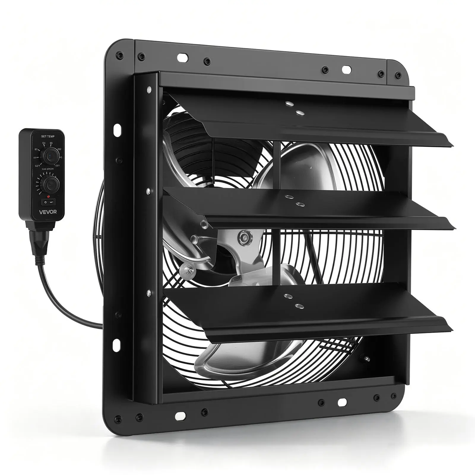 【SummerFinds】VEVOR 12 in Shutter Exhaust Ventilation Fan, Wall-Mount, Variable Speed & Temperature Control, Automatic Louvers, Sturdy Steel Housing, Low Noise for Attic, Garage, Workshop