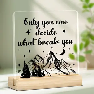 ACOTAR Inspired Acrylic Decorative Plaque, Creative Desktop Ornament, Motivational Desk Sign for Women and Men, Home Office Decor, Gift for Book Lovers, Moon Sign Home Decor, Home Office Decoration
