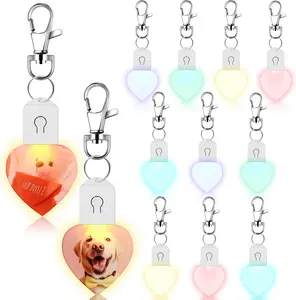 LED Heart Photo Keychain – Personalized & Light-Up!